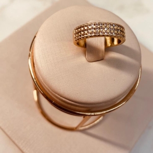 AN OURO MICRO CRAVEJADO 3 FILEIRAS