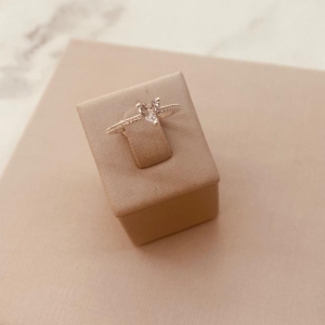 AN PRATA SOLITÁRIO ARO MICRO CRAVEJADO CORAÇÃO