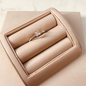 AN PRATA SOLITÁRIO ZIRCONIA QUADRADA