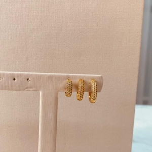 TR OURO ARGOLA 3 LINHAS MICRO CRAVEJADA S