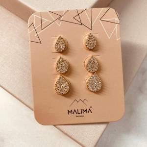 TR OURO GOTA MICRO CRAVEJADA