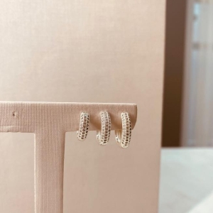 TR PRATA ARGOLA 3 LINHAS MICRO CRAVEJADA S