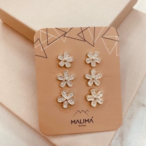 TR PRATA FLOR MICRO CRAVEJADA