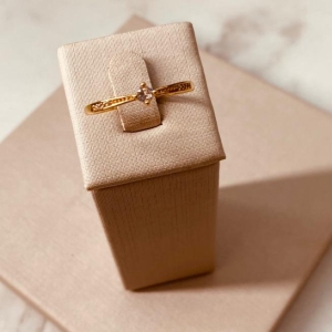 AN OURO SOLITÁRIO FINO CAIXA BAIXA 3MM