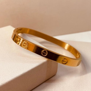 BRAC AÇO OURO QUADRADO INSPIRAÇÃO CARTIER