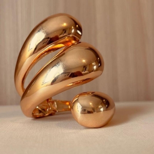 BRAC OURO GOTAS TRIPLAS