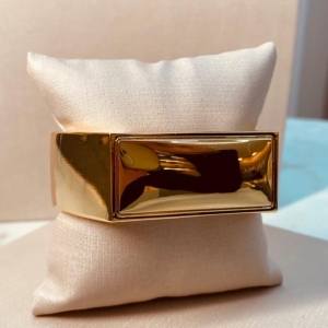 BRAC OURO REDONDO FRENT RETANGULAR