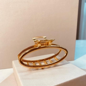 PRENDEDOR DE CABELO OURO OVAL