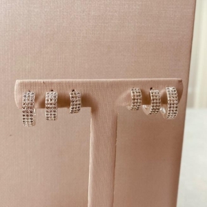 TR PRATA ARGOLA 3 FILEIRAS MICRO CRAVEJADAS