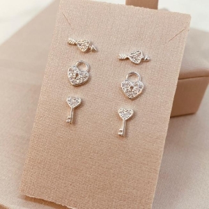 TR PRATA CHAVE CORAÇÃO FLEXA