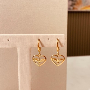 BR OURO ARGOLA DIVINO CORAÇÃO