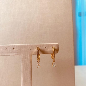 BR OURO ARGOLA MICRO CRAVEJADA PG GOTA