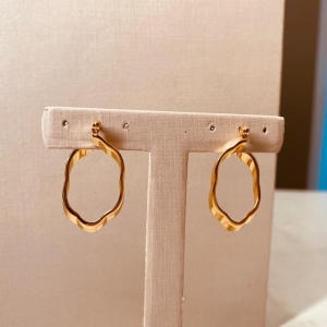 BR OURO ARGOLA ORGANICA FINA