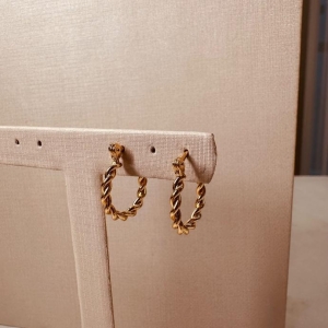 BR OURO ARGOLA TRANÇADA FINA P