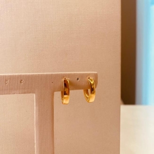 BR OURO ARGOLA TULIPA FINA P