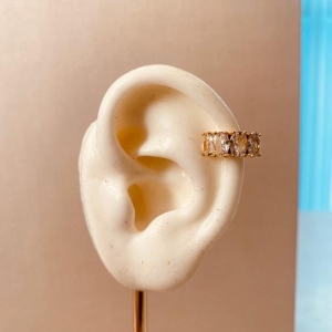 PIERCING OURO 4 ZIRCONIAS OVAIS