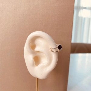 PIERCING PRATA AGATA PRETA