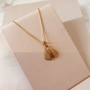 CL OURO NSA SENHORA MICRO CRAVEJADA CRISTAL
