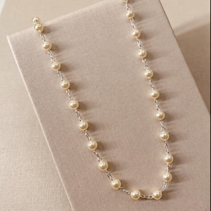 CL PRATA PEROLAS 45CM