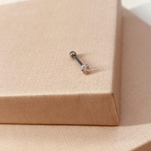 PIERCING PRATA 925 PONTO DE LUZ 4MM