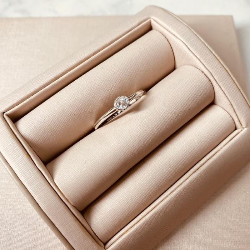 AN PRATA 925 SOLITÁRIO CAIXA BAIXA ZIRCONIA INTERNA