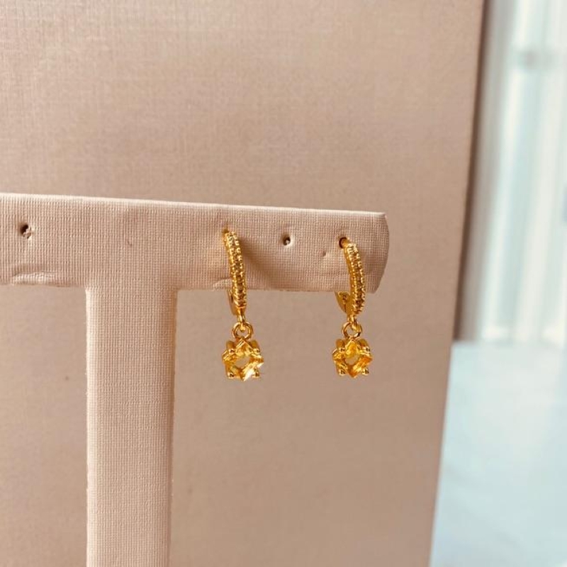 BR OURO ARGOLA FINA MICRO CRAVEJADA PG AMARELO