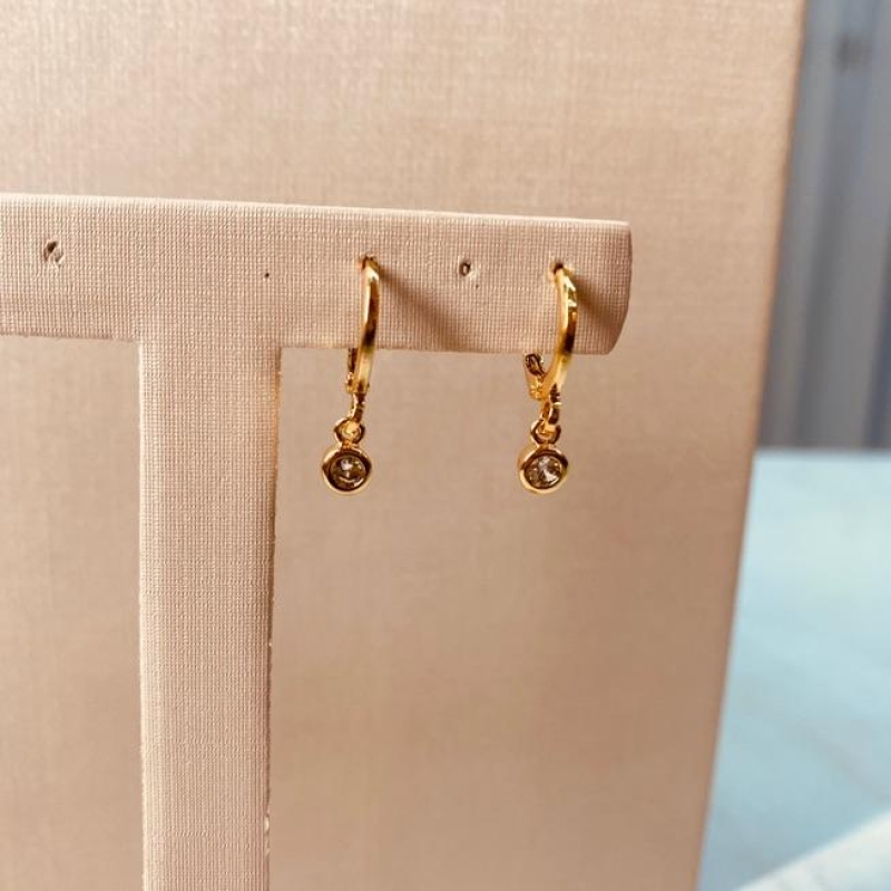 BR OURO ARGOLA FINA PG ZIRCONIA