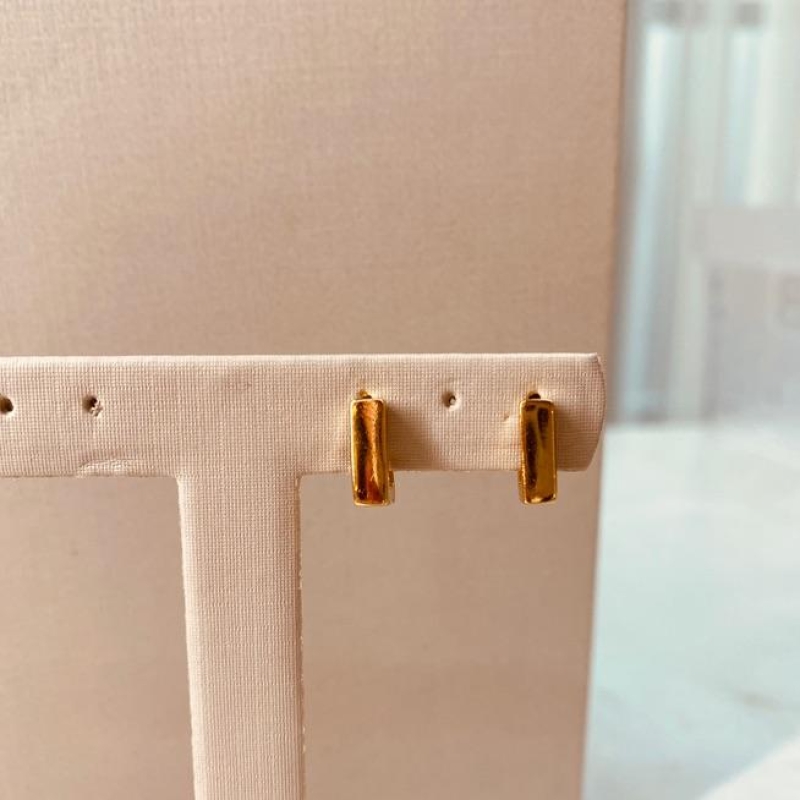 BR OURO ARGOLA FINA QUADRADA LISA