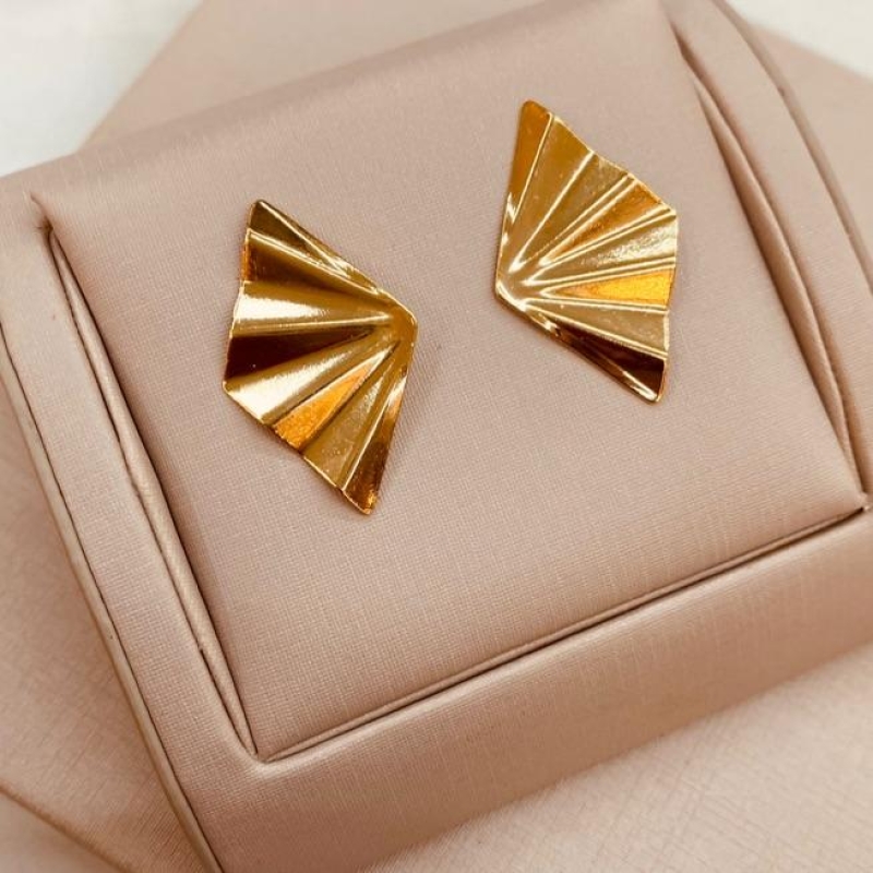 BR OURO LEQUE ONDULADO LISO