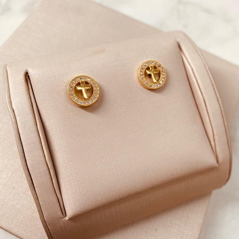 BR OURO REDONDO CRUZ MICROCRAVEJADO