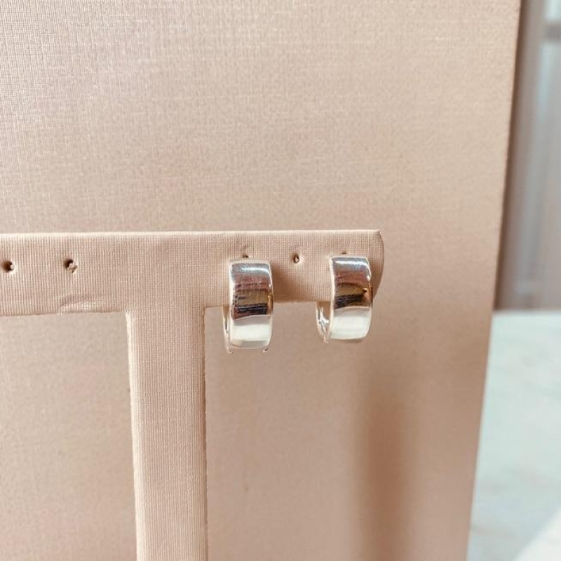 BR PRATA ARGOLA LISA LARGA