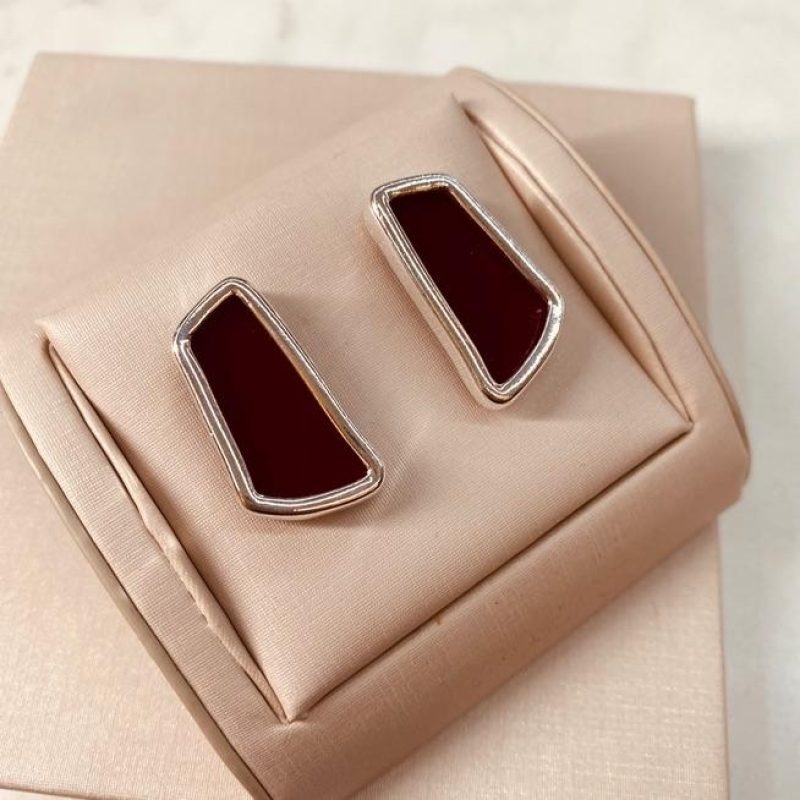 BR PRATA GEOMETRIC ACRILICO MARSALA