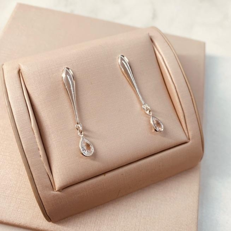 BR PRATA LONGO ZIRCONIA GOTA