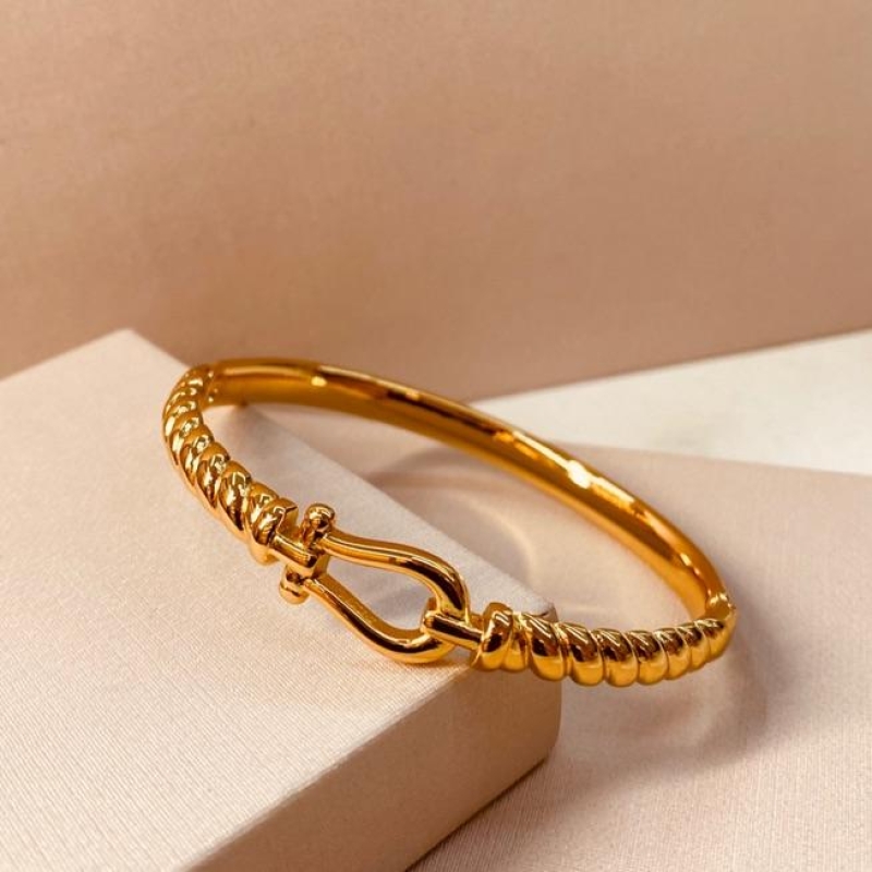 BRAC AÇO OURO FIVELA TRANÇADO