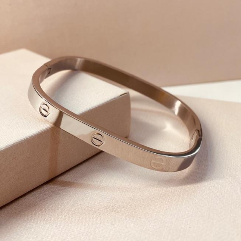 BRAC AÇO PRATA QUADRADO INSPIRAÇÃO CARTIER