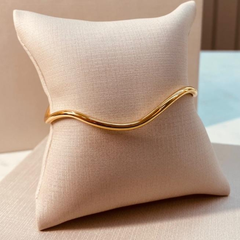 BRAC OURO ONDULADO FINO