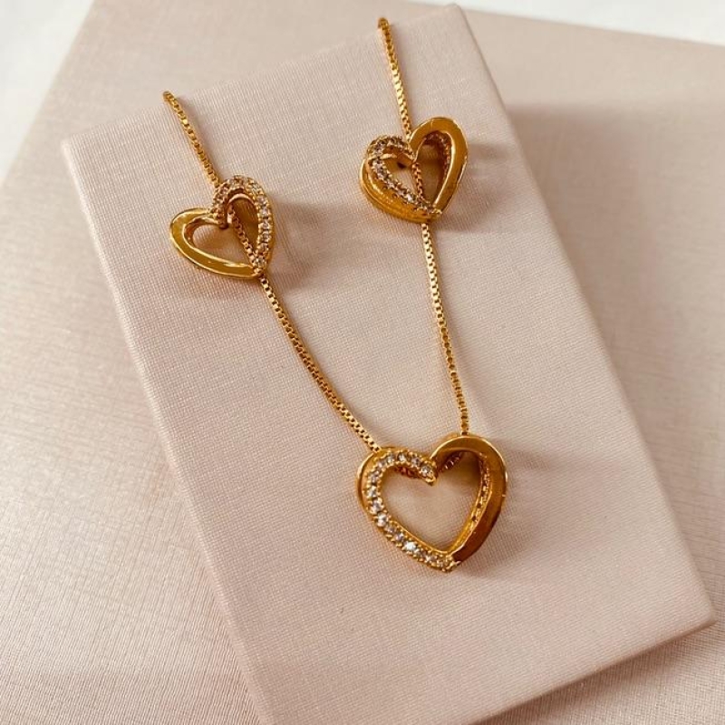 CJ OURO CORAÇÃO 3D