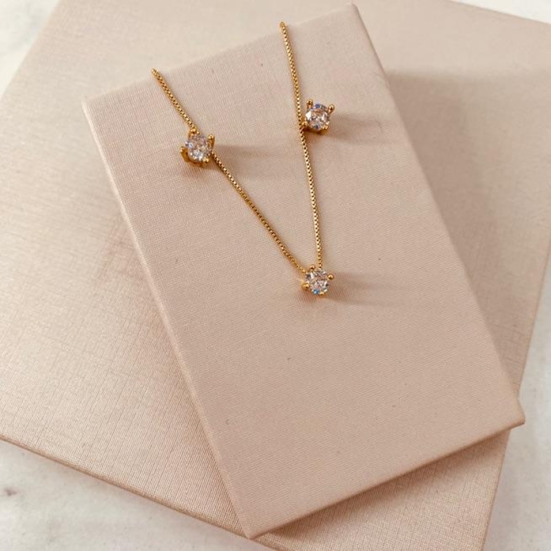 CJ OURO ZIRCONIA CAIXA ALTA