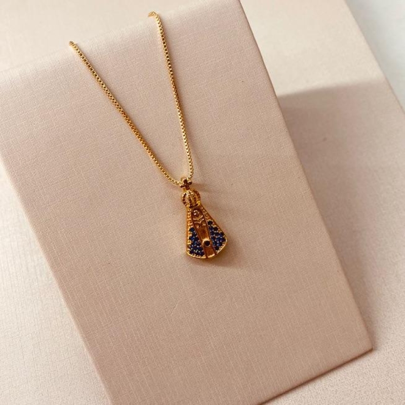 CL OURO NSA SENHORA MANTO AZUL