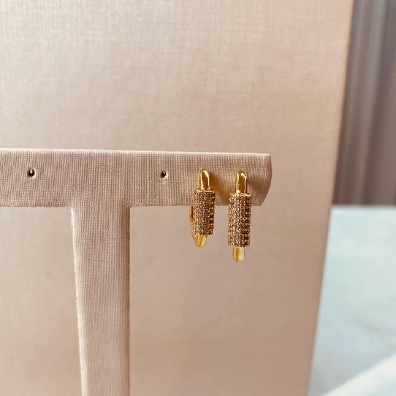 DUPLA OURO CADEADO MICROCRAVEJADO