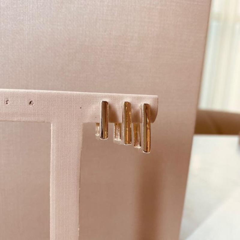 TRIO PRATA ARGOLA QUADRADA FINA