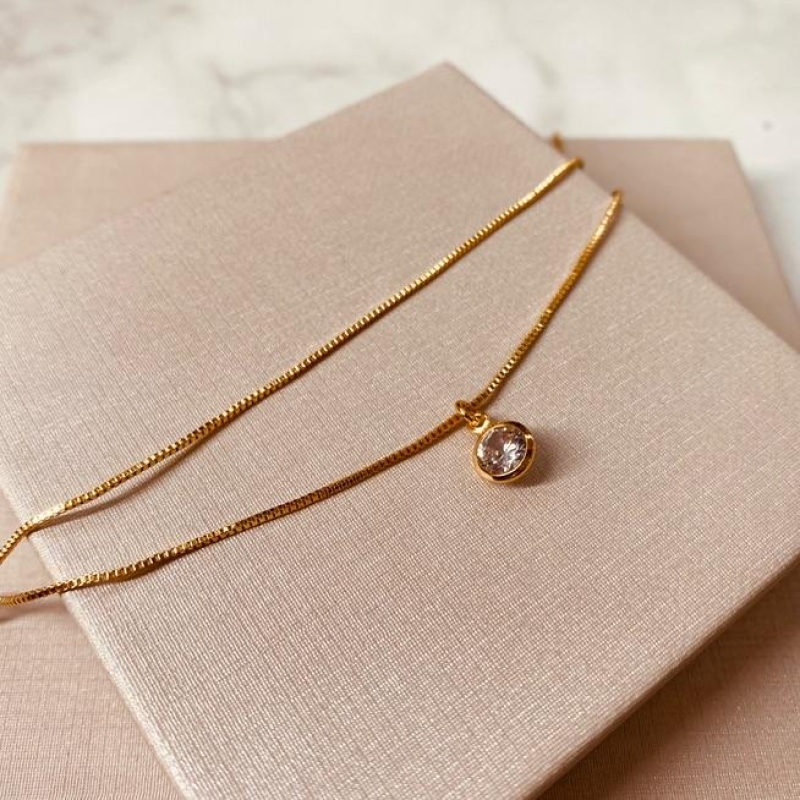 TZ OURO VENEZIANA DUPLA ZIRCONIA