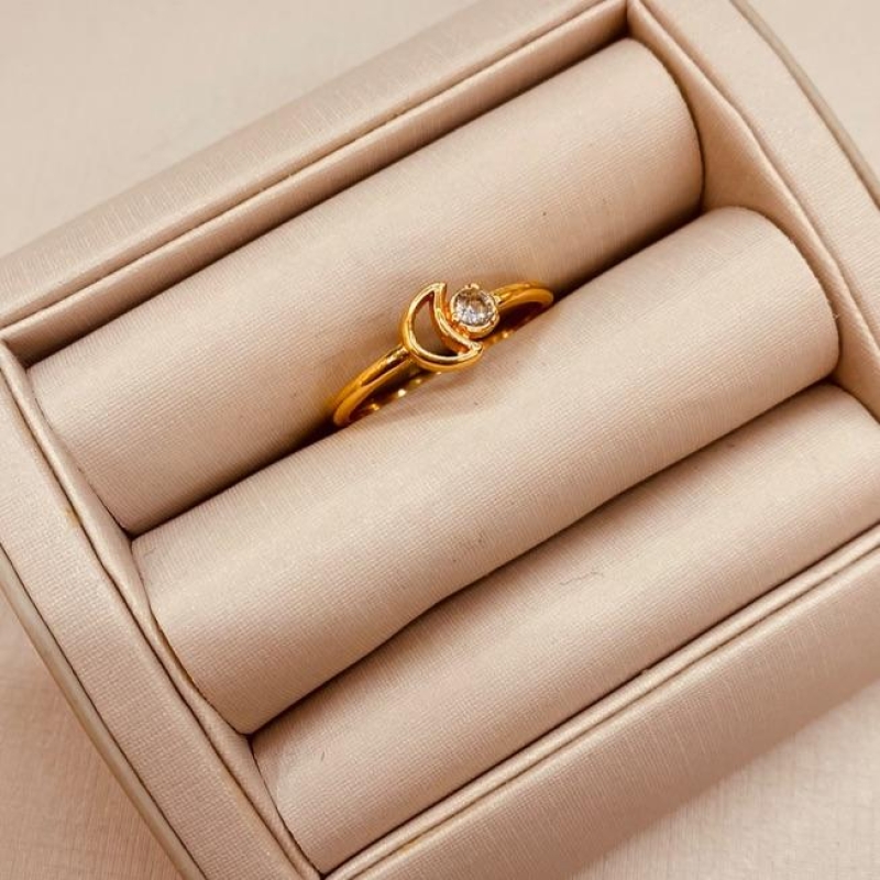 AN OURO DELICADO LUA ZIRCONIA