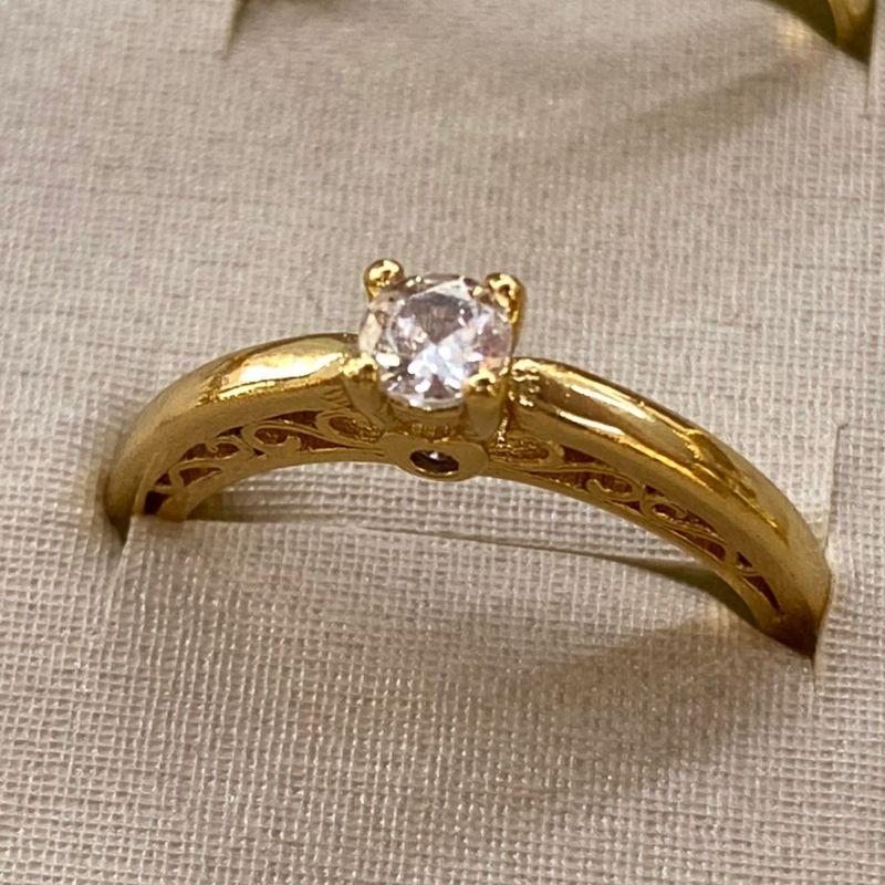 AN OURO SOLITÁRIO ARO ALTO TRABALHADO