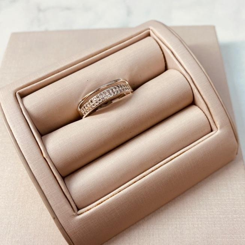 AN PRATA FINO E MICRO CRAVEJADO LARGO