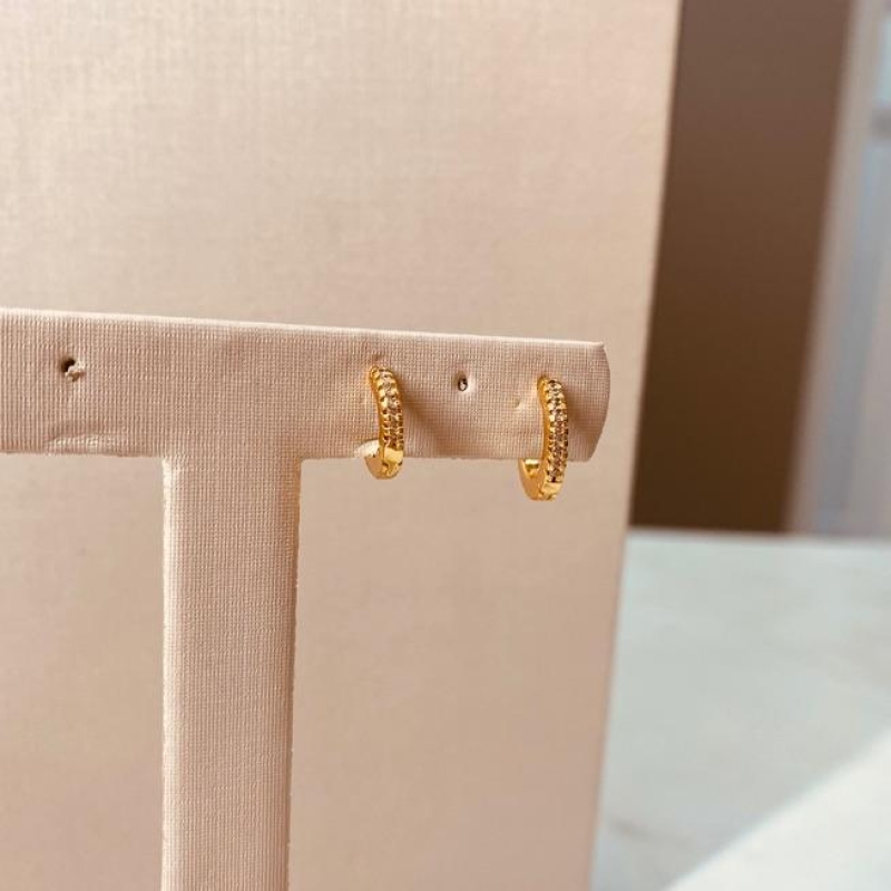 DP OURO ARGOLA FINA MICRO CRAVEJADA