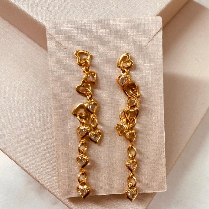 TR OURO ZIRCONIAS CORAÇÃO