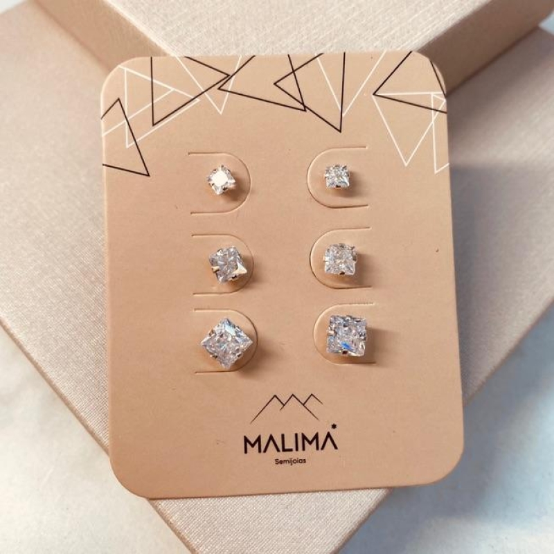 TR PRATA 925 ZIRCONIA QUADRADA 3,4,5MM