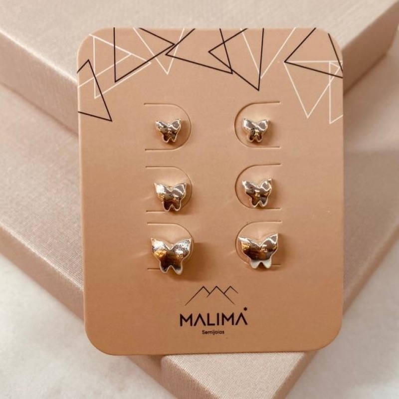 TR PRATA BORBOLETAS LISAS