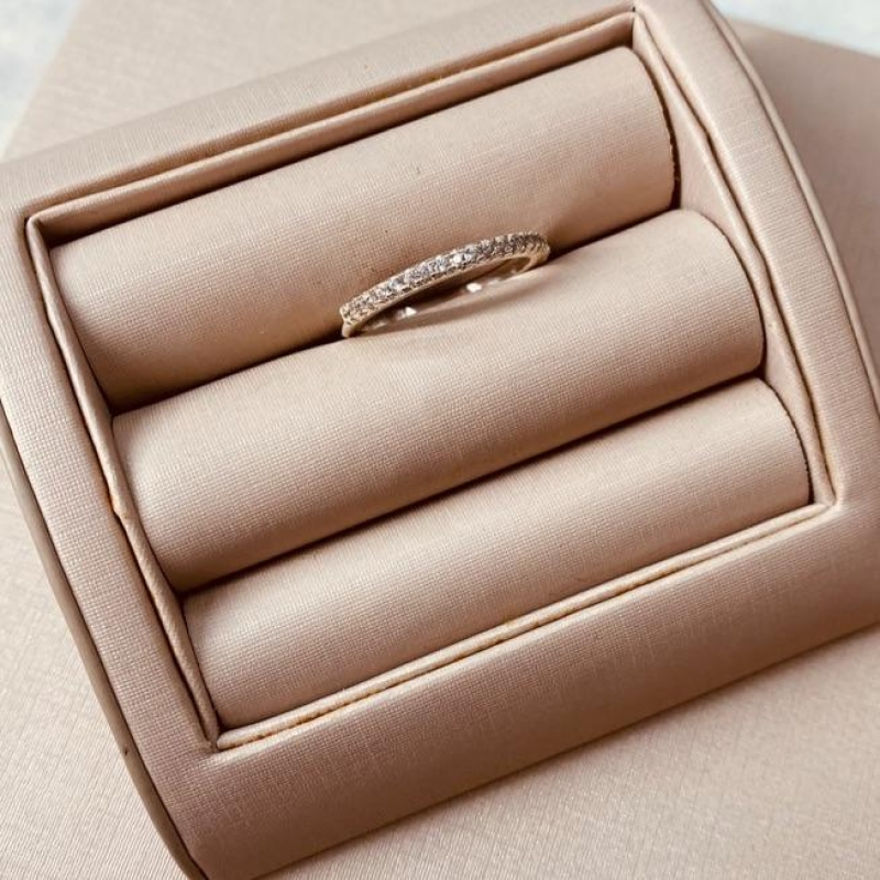 AN PRATA MEIA ALIANÇA ARO MICROCRAVEJADO